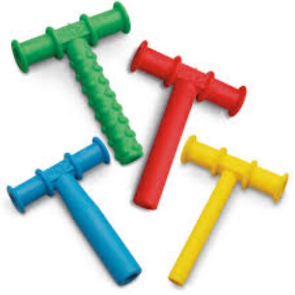 Red Chewy Tube – T-Shape Teether for Kids - Image 2