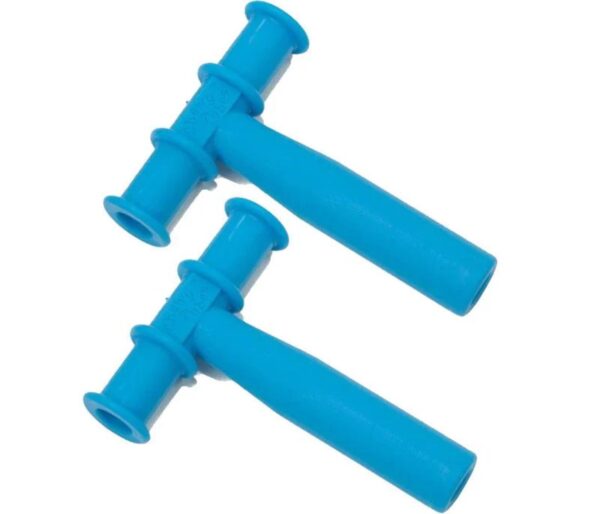 Blue Chewy Tube – T-Shape Teether for Kids