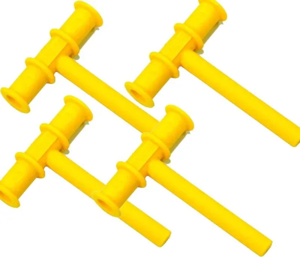 Yellow Chewy Tube - T-Shape Teether for Kids - Image 3